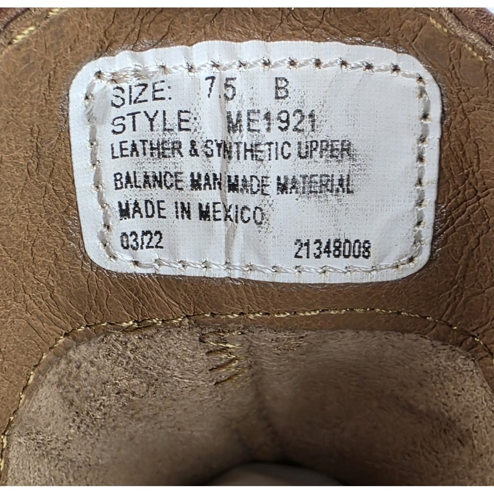 Nocona Micki Western‎ Ankle Boots Womens 7.5 Brunette Cowhide Snip Toe Booties - Picture 10 of 14
